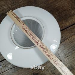 Vintage Milk Glass Hanging Lamp Light Shade Ceiling White Globe Ornate