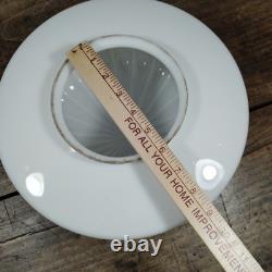 Vintage Milk Glass Hanging Lamp Light Shade Ceiling White Globe Ornate
