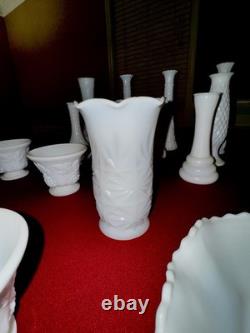 Vintage Milk Glass Lot-60+Pcs-Plates, Cups, Bowls, Vases & More! -HUGE Collection