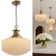 Vintage Milk Glass Pendant Light Antique 13.8 Chandelier With E26 Bulb