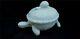 Vintage Milk Glass Turtle Dish With Lid And Snail Handle Portieux Vallerysthal