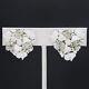 Vintage Miriam Haskell Crystal And White Milk Glass Bellflower Clip On Earrings