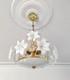 Vintage Murano White Milk Glass Flower Chandelier Wedding Home Decor