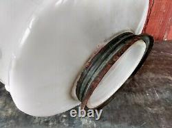 Vintage Original 1940's Standard Oil White Crown Gas Pump Milk Glass Globe