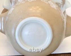 Vintage PYREX 4 Piece Sandalwood Ivy Leaf Nesting Cinderella Mixing Bowl Set