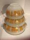 Vintage Pyrex Amish Orange Butterprint Cinderella Nesting Mixing Bowls Rare X3