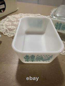 Vintage PYREX Amish BUTTERPRINT 10 Piece COMPLETE Set With Lids And Butter Dish