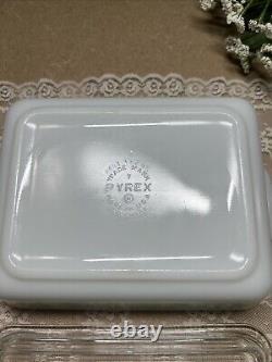 Vintage PYREX Amish BUTTERPRINT 10 Piece COMPLETE Set With Lids And Butter Dish