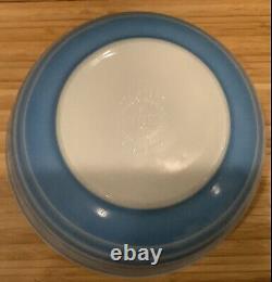 Vintage PYREX Blue & White Stripe NESTING BOWL 403 2 1/2 QT Mid Century Style