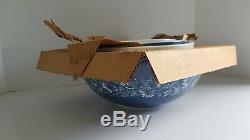 Vintage PYREX Colonial Mist Blue Nesting Mixing Bowl 441/442/443/444 New In Box