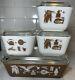 Vintage Pyrex Early American Refrigerator Dish 501-503 With501-503 Lids
