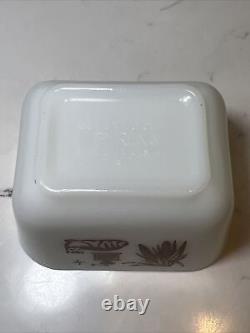 Vintage PYREX EARLY AMERICAN Refrigerator Dish 501-503 with501-503 Lids