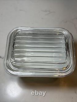 Vintage PYREX EARLY AMERICAN Refrigerator Dish 501-503 with501-503 Lids