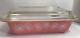 Vintage Pyrex Pink Daisy 2 Qt 575-b 21 Casserole Dish With Lid