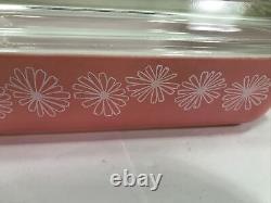 Vintage PYREX Pink Daisy 2 Qt 575-B 21 Casserole Dish with Lid