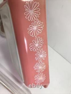 Vintage PYREX Pink Daisy 2 Qt 575-B 21 Casserole Dish with Lid