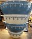 Vintage Pyrex Snowflake Blue & White Garland Cinderella Mixing Nesting Bowl Set