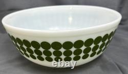 Vintage Pyrex 404 Green Dot (Green Dots) Bowl 4 Quart White Milk Glass USA