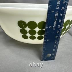 Vintage Pyrex 404 Green Dot (Green Dots) Bowl 4 Quart White Milk Glass USA