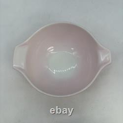 Vintage Pyrex #442 Pink Gooseberry on Milk-Glass 1 1/2 Qt Bowl Glass