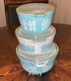 Vintage Pyrex Amish Butterprint Cinderella Casserole 6-Pc. Set 473 474 475 NICE