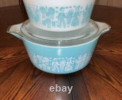 Vintage Pyrex Amish Butterprint Cinderella Casserole 6-Pc. Set 473 474 475 NICE