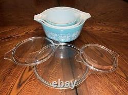 Vintage Pyrex Amish Butterprint Cinderella Casserole 6-Pc. Set 473 474 475 NICE