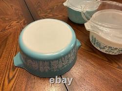 Vintage Pyrex Amish Butterprint Cinderella Casserole 6-Pc. Set 473 474 475 NICE