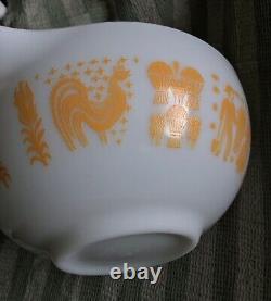 Vintage Pyrex Amish Butterprint Cinderella Orange Pumpkin? Gold 443 2 1/2 qt