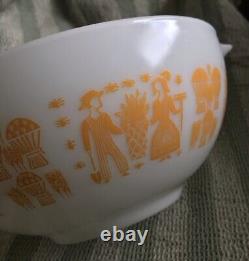 Vintage Pyrex Amish Butterprint Cinderella Orange Pumpkin? Gold 443 2 1/2 qt