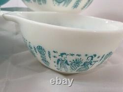 Vintage Pyrex Amish Butterprint Cinderella mixing bowls Set 441, 442, 443, 444