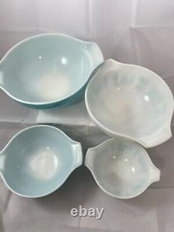 Vintage Pyrex Amish Butterprint Cinderella mixing bowls Set 441, 442, 443, 444