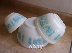 Vintage Pyrex Amish Butterprint Pattern 403 402 401 Mixing / Nesting Bowls