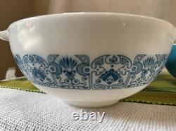 Vintage Pyrex Apollo 11 Horizon Blue Cinderella Bowls complete set 441-444 D