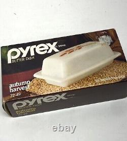 Vintage Pyrex Autumn Harvest Butter Dish New In Box Still Factory Sealed 72-49