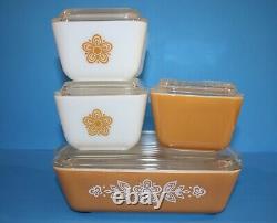 Vintage Pyrex BUTTERFLY GOLD 12 PC Refrigerator Dish Set