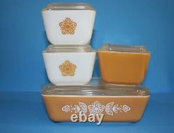 Vintage Pyrex BUTTERFLY GOLD 12 PC Refrigerator Dish Set