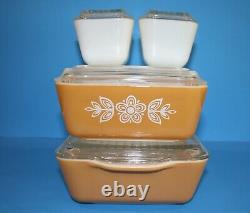 Vintage Pyrex BUTTERFLY GOLD 12 PC Refrigerator Dish Set