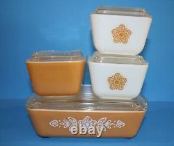 Vintage Pyrex BUTTERFLY GOLD 12 PC Refrigerator Dish Set