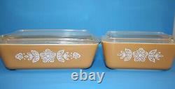 Vintage Pyrex BUTTERFLY GOLD 12 PC Refrigerator Dish Set