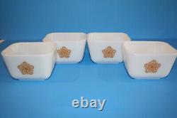 Vintage Pyrex BUTTERFLY GOLD 12 PC Refrigerator Dish Set