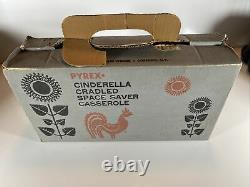 Vintage Pyrex Black Rooster Space Saver Casserole Dish 575 2 Quart 1958 MCM