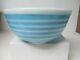 Vintage Pyrex Blue Stripe Mixing Bowl 8 1/2 Wide