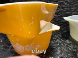Vintage Pyrex Butterfly Gold 472 473 474 503 Casserole Refrigerator Dish Set