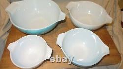 Vintage Pyrex Butterprint Amish Cinderella Mixing Bowl Set Of 4