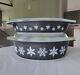 Vintage Pyrex Charcoal Black & White Snowflake Oval Casserole Dishes Set Of 4