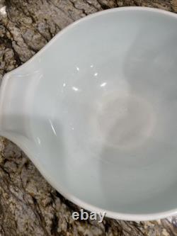 Vintage Pyrex Cinderella 2 Bowls 443 444 Turquoise White Amish Butterprint