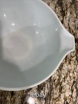 Vintage Pyrex Cinderella 2 Bowls 443 444 Turquoise White Amish Butterprint