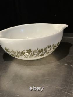 Vintage Pyrex Cinderella Nesting Mixing Bowl Green White Daisy Retro Set Of 4