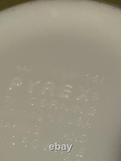 Vintage Pyrex Cinderella Nesting Mixing Bowl Green White Daisy Retro Set Of 4